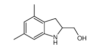 (4,6-dimethyl-2,3-dihydro-1H-indol-2-yl)methanol Structure