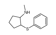 N-methyl-2-phenylsulfanylcyclopentan-1-amine Structure