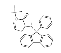 t-butyl (R)-N-(9-phenyl-9H-fluoren-9-yl)allylglycinate结构式