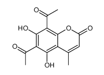 6,8-diacetyl-5,7-hydroxy-4-methylcouumarin Structure