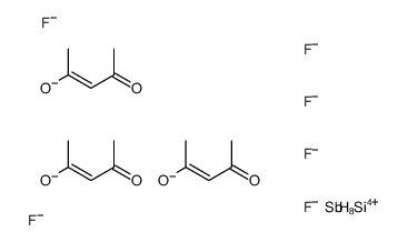 tris(pentane-2,4-dionato-O,O')silicon hexafluoroantimonate Structure