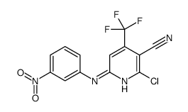 2-氯-6-(3-硝基苯胺)-4-(三氟甲基)烟腈结构式