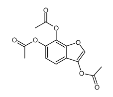 benzofuran-3,6,7-triol triacetate Structure