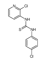 1-(4-chloro-phenyl)-3-(2-chloro-pyridin-3-yl)-thiourea结构式