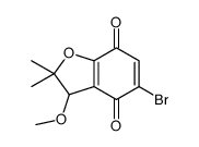 5-bromo-3-methoxy-2,2-dimethyl-3H-1-benzofuran-4,7-dione结构式