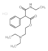 2-diethylaminoethyl 2-(ethylcarbamoyl)-2-phenyl-acetate结构式