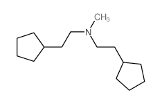 2-cyclopentyl-N-(2-cyclopentylethyl)-N-methyl-ethanamine结构式