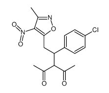 3-[1-(4-chlorophenyl)-2-(3-methyl-4-nitroisoxazol-5-yl)ethyl]pentane-2,4-dione Structure