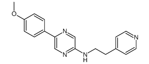 5-(4-methoxyphenyl)-N-(2-pyridin-4-ylethyl)pyrazin-2-amine Structure