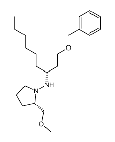 (1R,2S)-(-)-[1-(2-benzyloxyethyl)heptyl][2-(methoxymethyl)pyrrolidin-1-yl]amine Structure