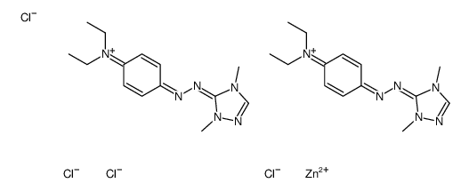 bis[5-[[4-(diethylamino)phenyl]azo]-1,4-dimethyl-1H-1,2,4-triazolium] tetrachlorozincate(2-) Structure