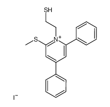 1-(2-mercaptoethyl)-2-(methylthio)-4,6-diphenylpyridin-1-ium iodide Structure