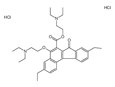 2-(diethylamino)ethyl 5-[2-(diethylamino)ethoxy]-3,9-diethyl-7-oxobenzo[c]fluorene-6-carboxylate,dihydrochloride Structure