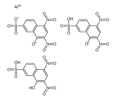 8-hydroxy-5,7-dinitronaphthalene-2-sulphonic acid, aluminium salt结构式