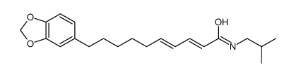 (2E,4E)-10-(1,3-benzodioxol-5-yl)-N-(2-methylpropyl)deca-2,4-dienamide结构式