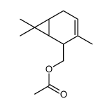 (3,7,7-trimethylbicyclo[4.1.0]hept-3-en-2-yl)methyl acetate Structure