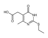 (2-ETHYLSULFANYL-4-METHYL-6-OXO-1,6-DIHYDRO-PYRIMIDIN-5-YL)-ACETIC ACID Structure