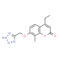 4-ethyl-8-methyl-7-(1H-tetrazol-5-ylmethoxy)-2H-chromen-2-one structure