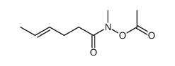 O-acetyl-N-(hex-4-enoyl)-N-methylhydroxylamine结构式