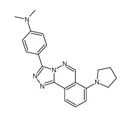 N,N-dimethyl-4-(7-pyrrolidin-1-yl-[1,2,4]triazolo[3,4-a]phthalazin-3-yl)aniline Structure