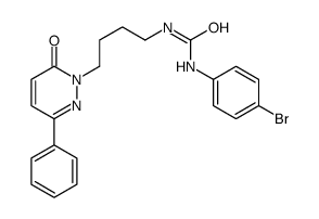 1-(4-bromophenyl)-3-[4-(6-oxo-3-phenylpyridazin-1-yl)butyl]urea Structure