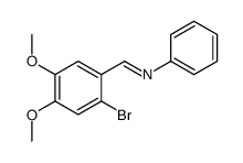 1-(2-bromo-4,5-dimethoxyphenyl)-N-phenylmethanimine结构式