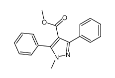 methyl 1-methyl-3,5-diphenylpyrazole-4-carboxylate Structure