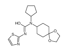 1-cyclopentyl-1-(1,4-dioxaspiro[4.5]decan-8-yl)-3-(1,3-thiazol-2-yl)urea Structure