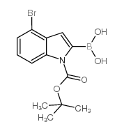 (4-Bromo-1-(tert-butoxycarbonyl)-1H-indol-2-yl)boronic acid picture