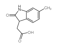 (6-甲基-2-氧代-2,3-二氢-1H-吲哚-3-基)乙酸结构式