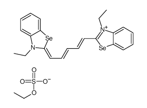 ethyl 3-ethyl-2-[5-(3-ethyl-3H-benzoselenazol-2-ylidene)penta-1,3-dienyl]benzoselenazolium sulphate结构式