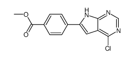 4-(4-氯-7h-吡咯并[2,3-d]嘧啶-6-基)苯甲酸甲酯结构式