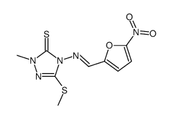 2-methyl-5-methylsulfanyl-4-[(5-nitrofuran-2-yl)methylideneamino]-1,2,4-triazole-3-thione结构式