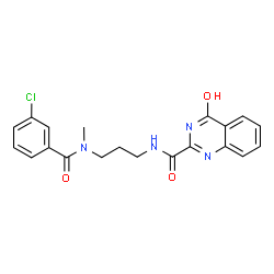 N-(3-{[(3-chlorophenyl)carbonyl](methyl)amino}propyl)-4-hydroxyquinazoline-2-carboxamide Structure