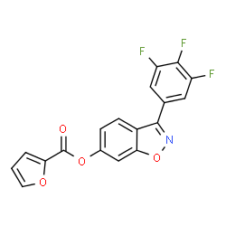 3-(3,4,5-trifluorophenyl)-1,2-benzoxazol-6-yl furan-2-carboxylate结构式