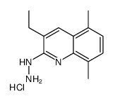 5,8-Dimethyl-3-ethyl-2-hydrazinoquinoline hydrochloride structure