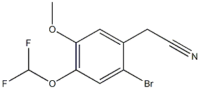 2-[2-bromo-4-(difluoromethoxy)-5-methoxyphenyl]acetonitrile Structure