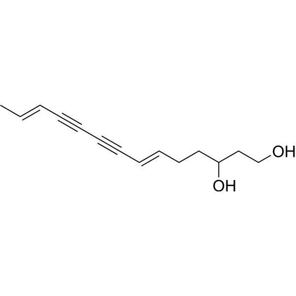 (6E,12E)-Tetradecadiene-8,10-diyne-1,3-diol结构式