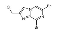 6,8-dibromo-2-(chloromethyl)imidazo[1,2-a]pyrazine结构式