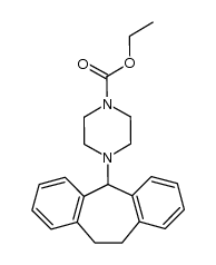 1-(ethoxycarbonyl)-4-(10,11-dihydro-5H-dibenzo[a,d]cycloheptene-5-yl)piperazine结构式