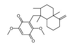 3-[[(1R,2S,4aS,8aS)-1,2,4a-trimethyl-5-methylidene-3,4,6,7,8,8a-hexahydro-2H-naphthalen-1-yl]methyl]-2,5-dimethoxycyclohexa-2,5-diene-1,4-dione Structure