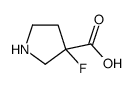 3-fluoro-3-Pyrrolidinecarboxylic acid Structure