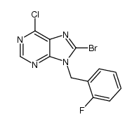 8-bromo-6-chloro-9-[(2-fluorophenyl)methyl]-9H-purine Structure