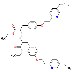 α-Thio-4-[2-(5-ethyl-2-pyridinyl)ethoxy]benzenepropanoic Acid Ethyl Ester Disulfide structure