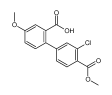 2-(3-chloro-4-methoxycarbonylphenyl)-5-methoxybenzoic acid结构式