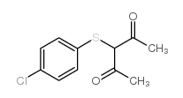 3-(4-chlorophenyl)sulfanylpentane-2,4-dione structure