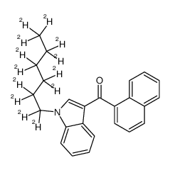 naphthalen-1-yl-[1-(1,1,2,2,3,3,4,4,5,5,6,6,6-tridecadeuteriohexyl)indol-3-yl]methanone结构式