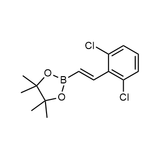 (E)-2-(2,6-Dichlorostyryl)-4,4,5,5-tetramethyl-1,3,2-dioxaborolane structure