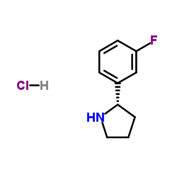 (S)-2-(3-FLUOROPHENYL)PYRROLIDINE HYDROCHLORIDE structure