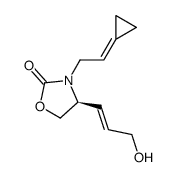 (S,E)-3-(2-cyclopropylideneethyl)-4-(3-hydroxyprop-1-enyl)oxazolidin-2-one Structure